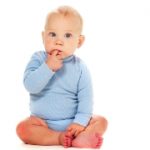 portrait of thinking baby boy