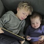 Toddler and baby going digital