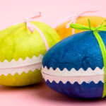 Easter egg with pink background